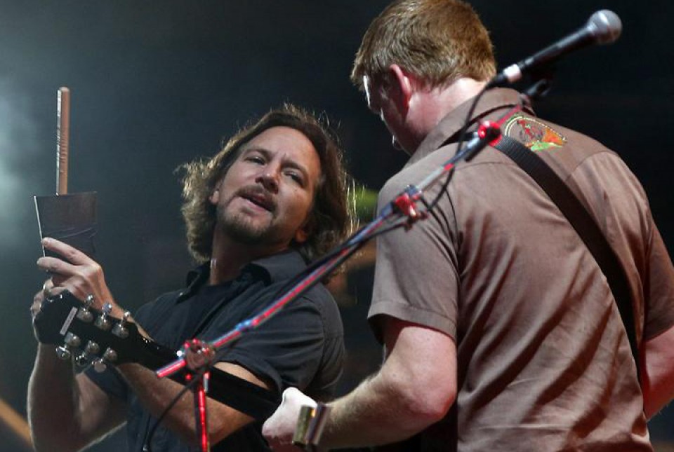 Pearl Jam, en el festival Lollapalooza. Foto: EFE
