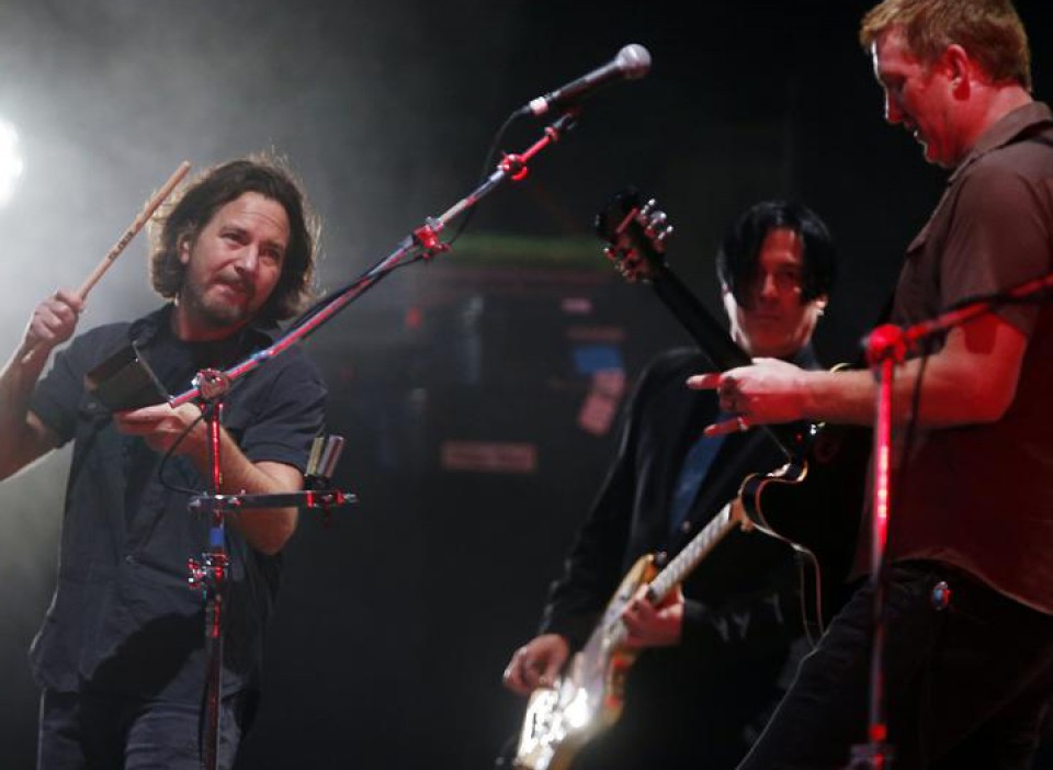 Pearl Jam, en el festival Lollapalooza. Foto: EFE