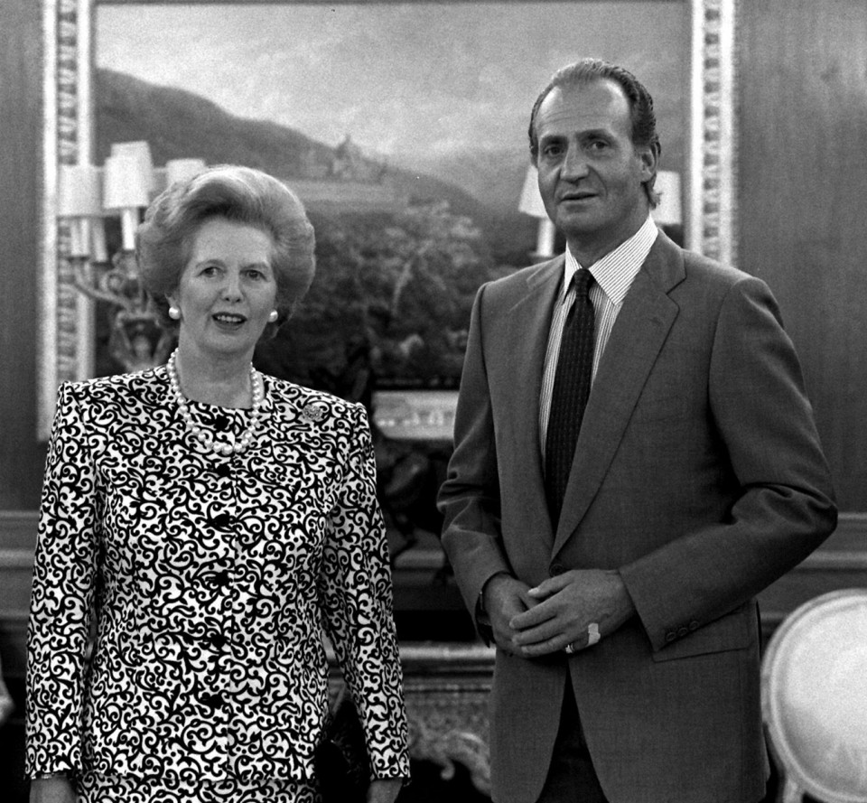 Thatcher eta Juan Carlos erregea. EFE