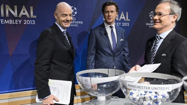 El sorteo se ha celebrado en la sede de la UEFA en Suiza. Foto: Efe.