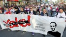 Una marcha en recuerdo de Iñigo Cabacas recorre las calle del Bilbao