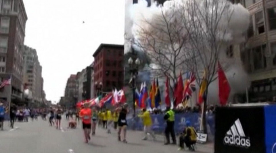 Imagen de una de las explosiones en el maratón de Boston. Foto: EiTB