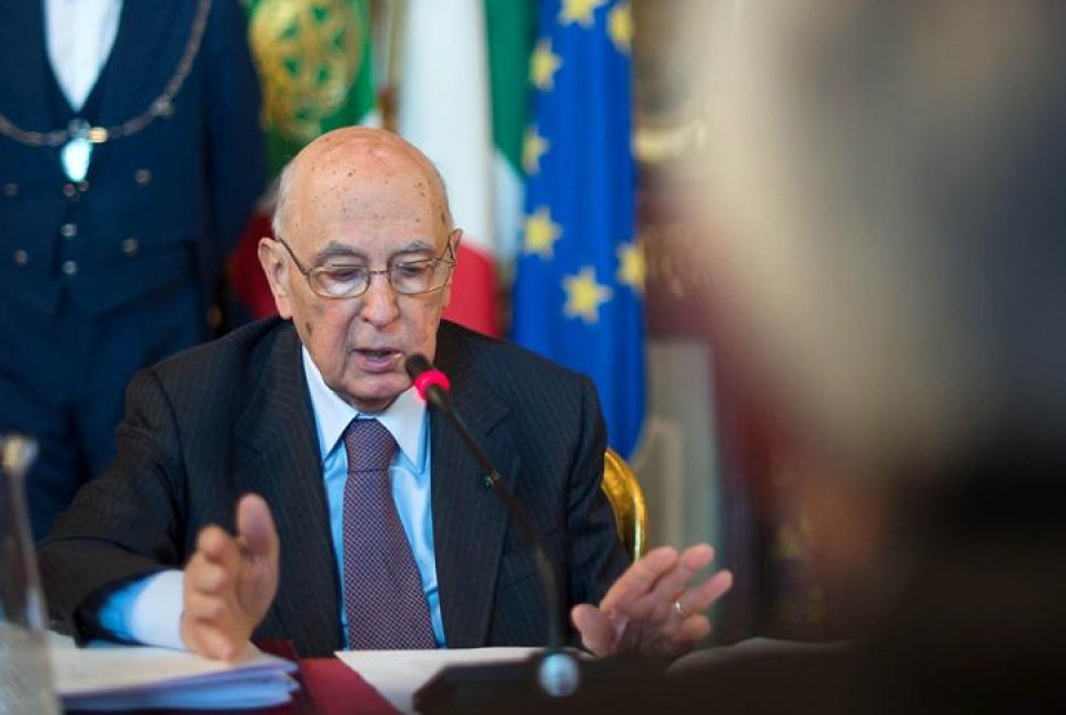 Giorgio Napolitano Italiako presidentea. EFE