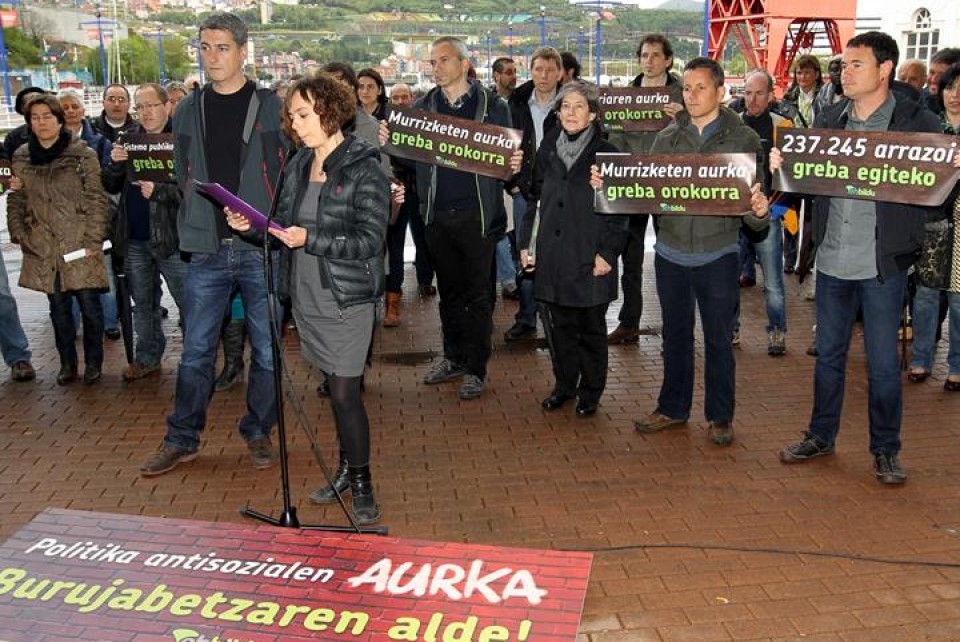 Acto de apoyo de EH Bildu a la huelga general. 