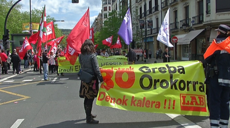 LABek Bilbon deitutako manifestazioa. Argazkia: eitb.com