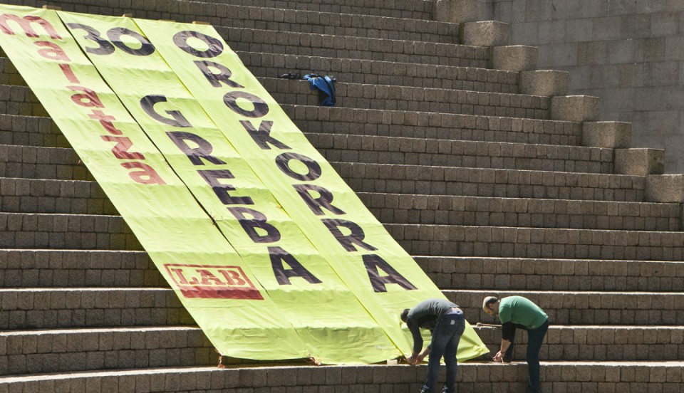 LABek Gasteizen deitutako manifestazioa. Argazkia: EFE