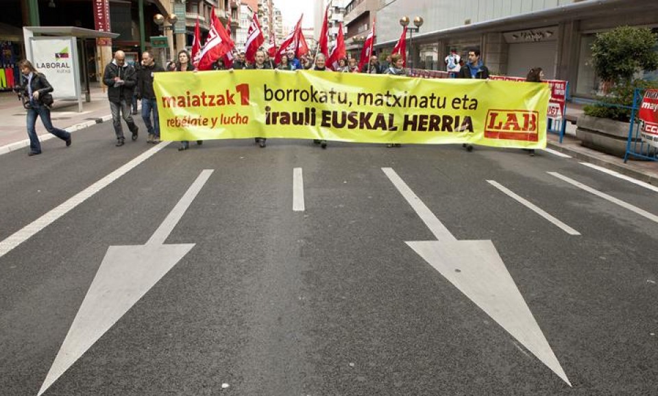 LABek deitutako manifestazioa. Argazkia: EFE