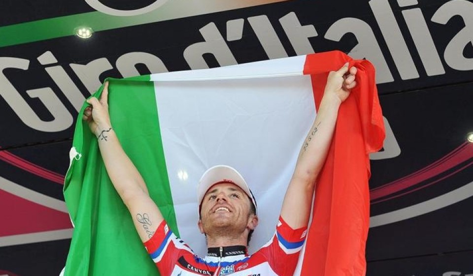 Luca Paolini, garaipena ospatzen