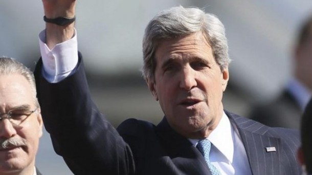 John Kerry a su llegada a Moscú. EFE