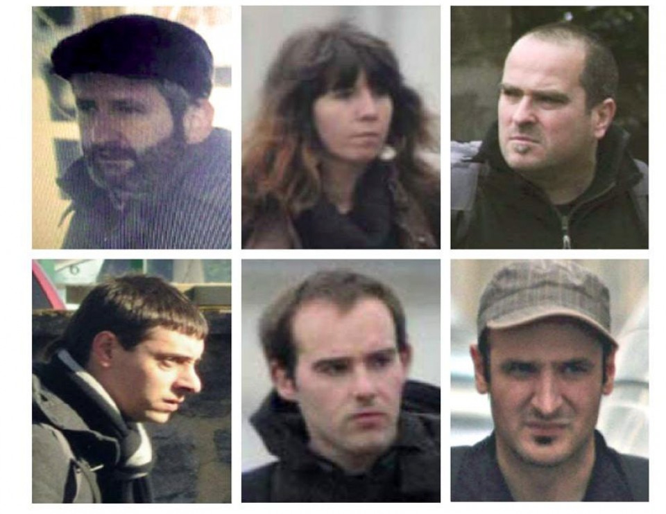 Fotografías de los seis detenidos en Francia. EFE