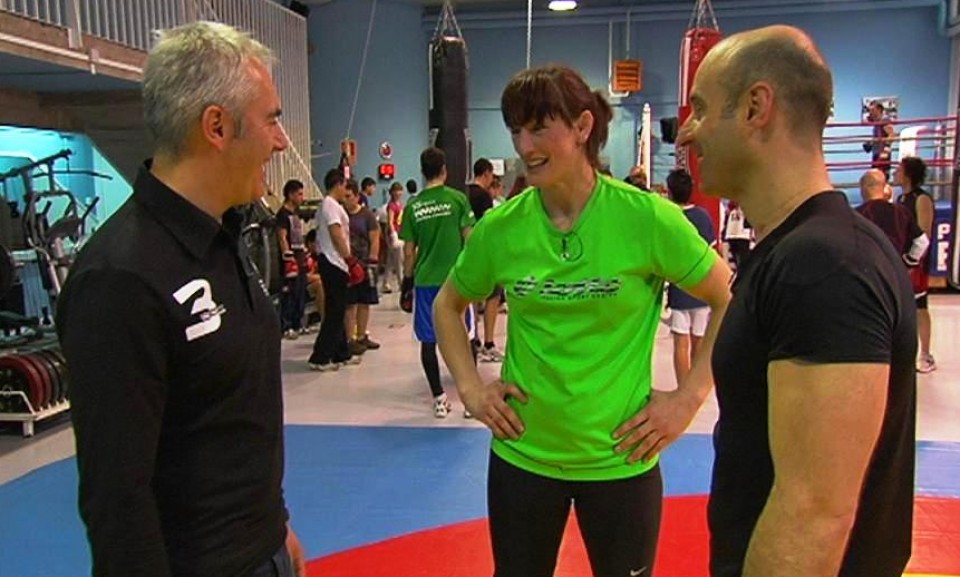 Entrenatzailearekin. Argazkia: EITB.