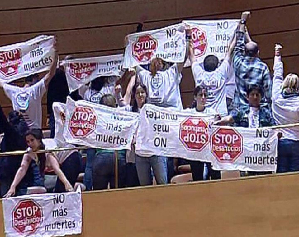 Stop Desahucios. Foto: EFE