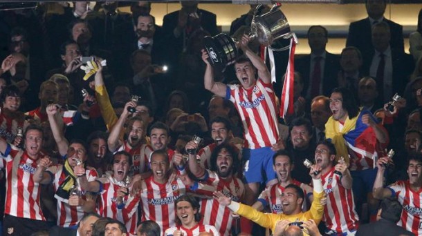El Atlético de Madrid, campeón de la Copa 2013. Foto: EFE