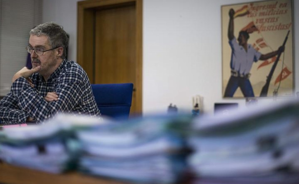 El secretario general de ELA, Adolfo Muñoz, "Txiki". Foto: EFE