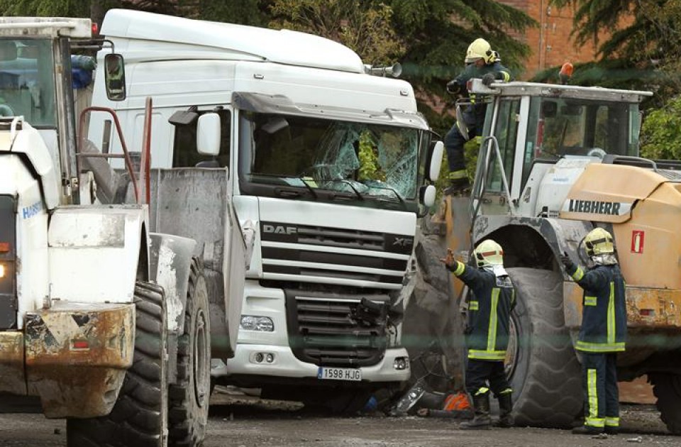 El camión accidentado. EFE