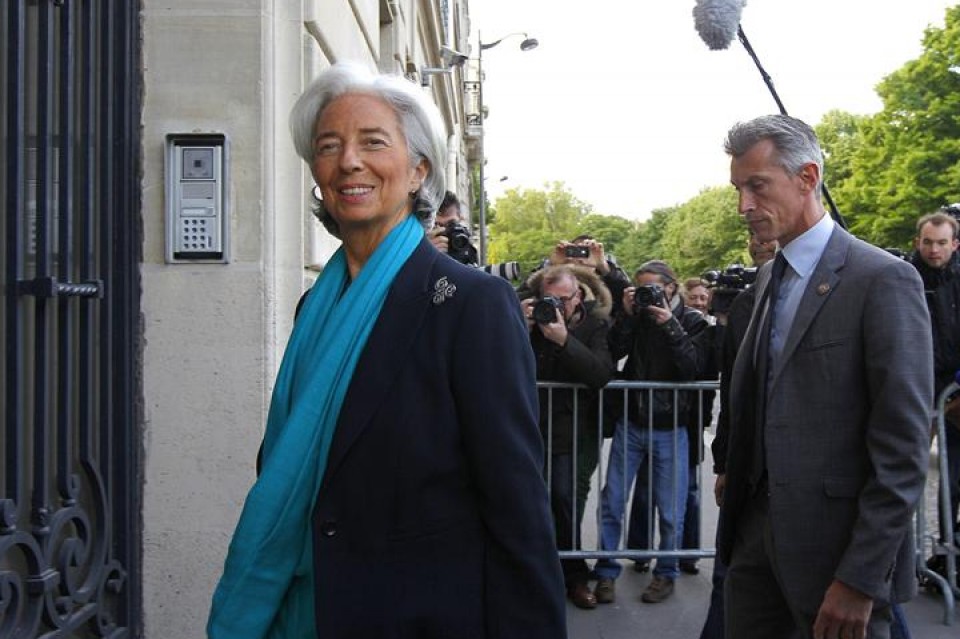 Christine Lagarde, directora del FMI, acudiendo a los juzgados. Foto: EFE.