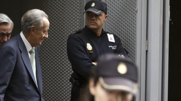 El presidente de OHL, Juan Miguel Villar Mir, en la Audiencia Nacional. EFE