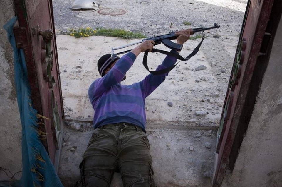 Un combatiente en Siria.