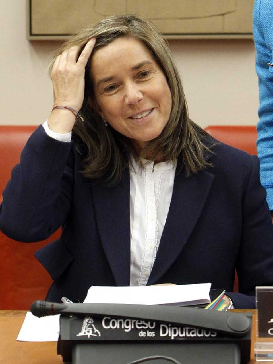 Ana Mato, ministra de Sanidad, Servicios Sociales e Igualdad, en el Congreso.
