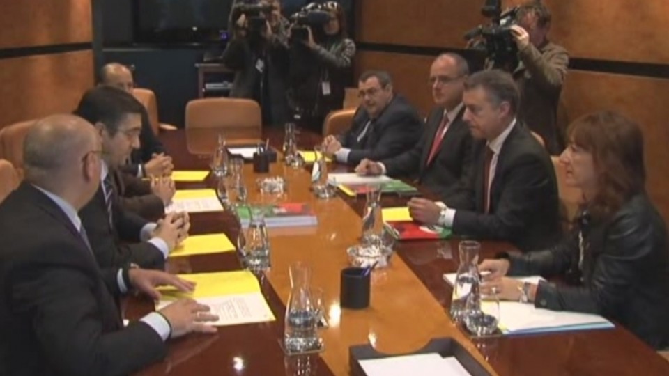 Imagen de una reunión anterior entre el PNV y el PSE. EiTB