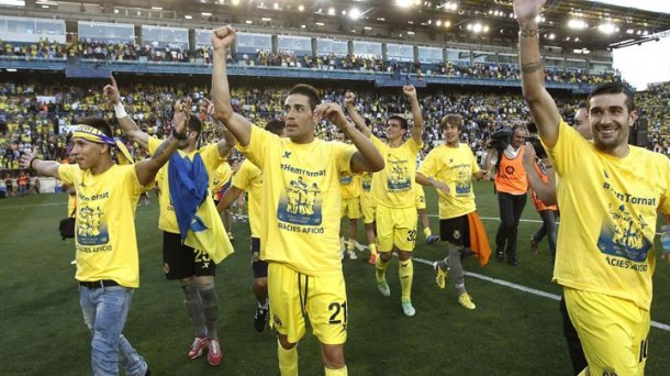 El Villarreal celebra el ascenso. Foto: EFE