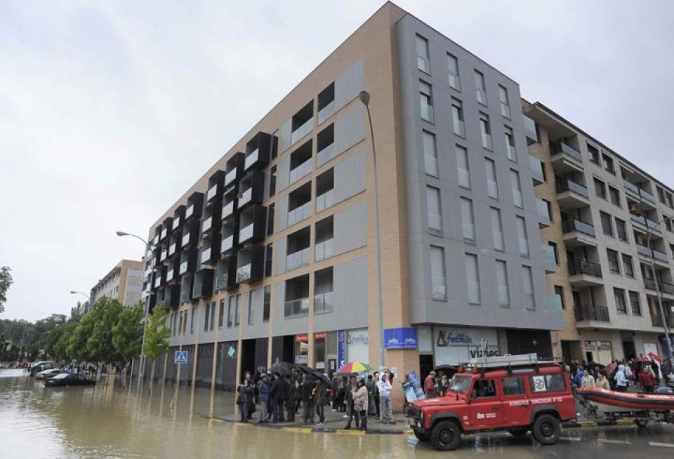 Uholdeak Nafarroan. EFE