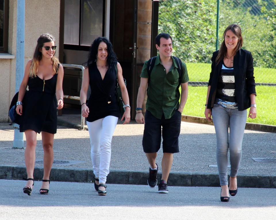 Aissa, Ixa, Ibai eta Marta Miramonera iristen