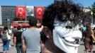 Manifestazio isila Istanbuleko Taksim plazan. Argazkia: EFE. title=