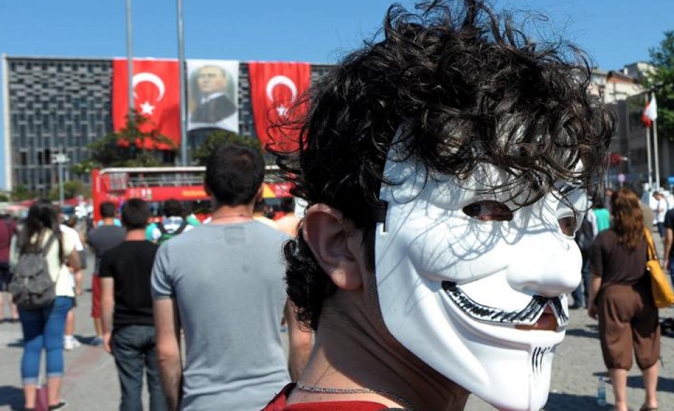 Manifestazio isila Istanbuleko Taksim plazan. Argazkia: EFE.