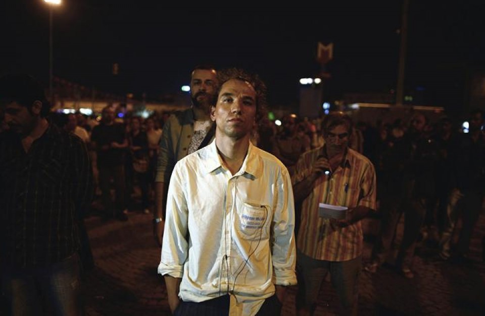 Manifestazio isila Istanbuleko Taksim plazan. Argazkia: EFE.