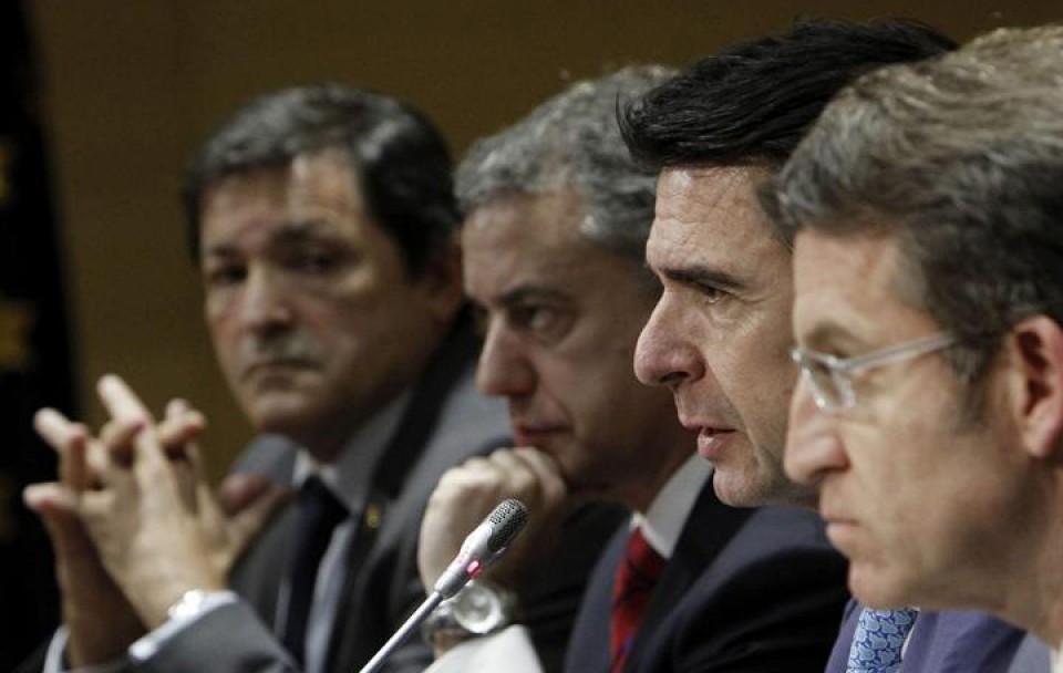Javier Fernández, Iñigo Urkullu, José Manuel Soria y Alberto Núñez Feijoo. EFE 