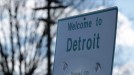Detroitera ongietorria ematen duen kartela. EFE. title=