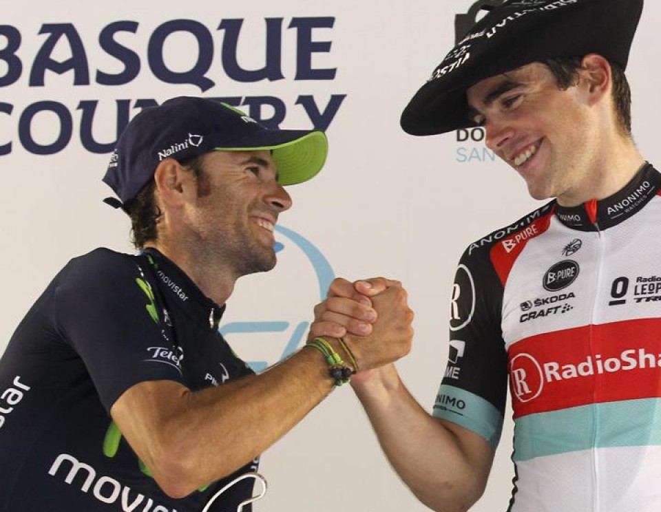 Valverde eta Gallopin, podiumean. Efe.