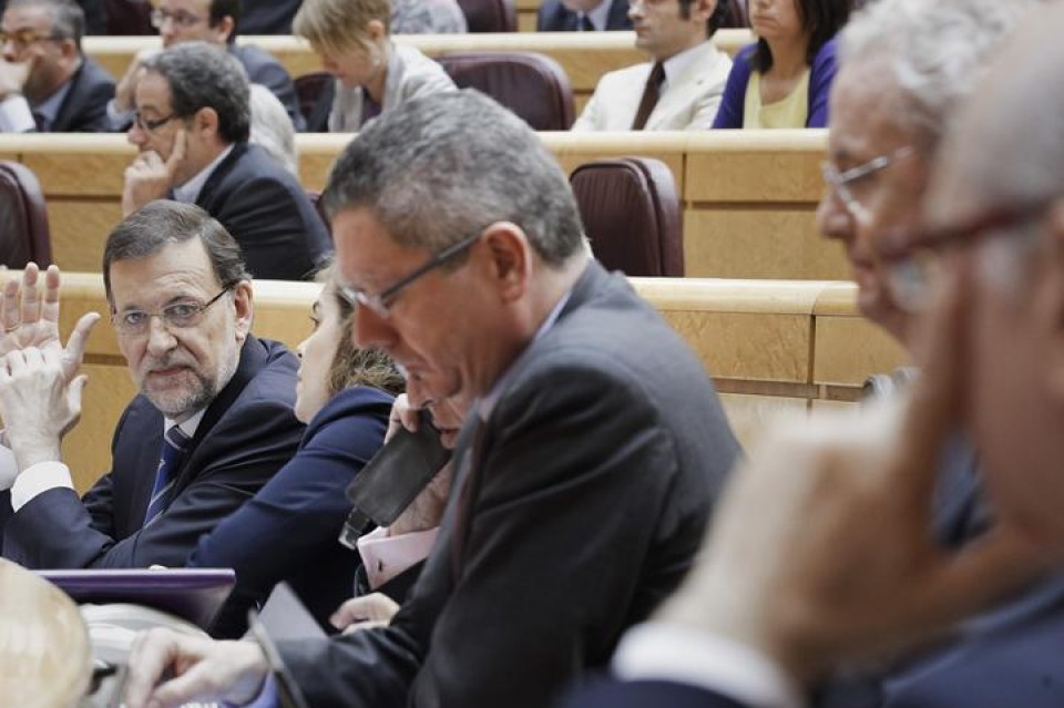 Gallardón, durante un pleno del Congreso. EFE.