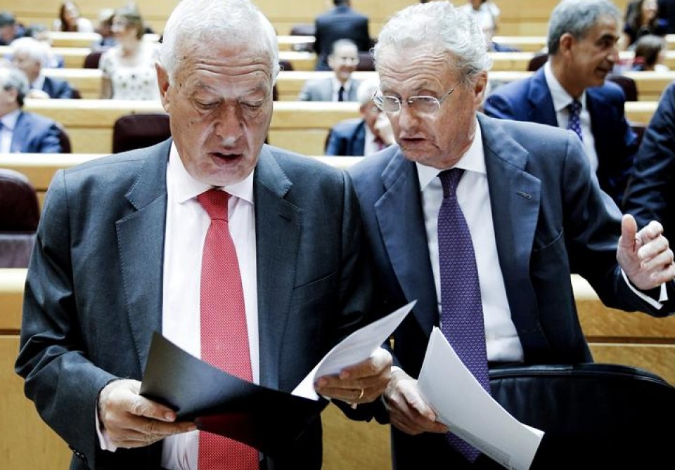 Los ministros osé Manuel García Margallo eta Pedro Morennés. Argazkia: EFE