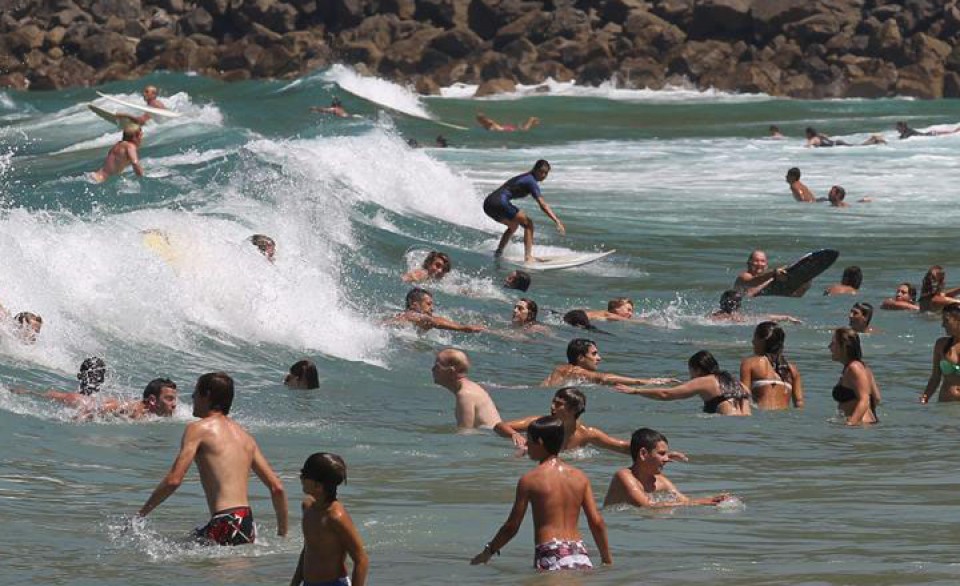 Playa de la Zurriola. Foto: EFE