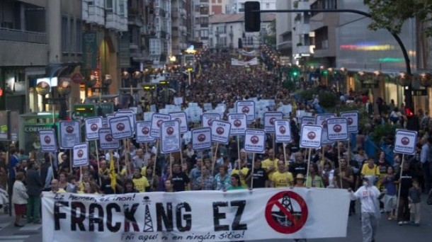 Fracking-aren aurkako manifestazio bat. Artxiboko irudia: EiTB