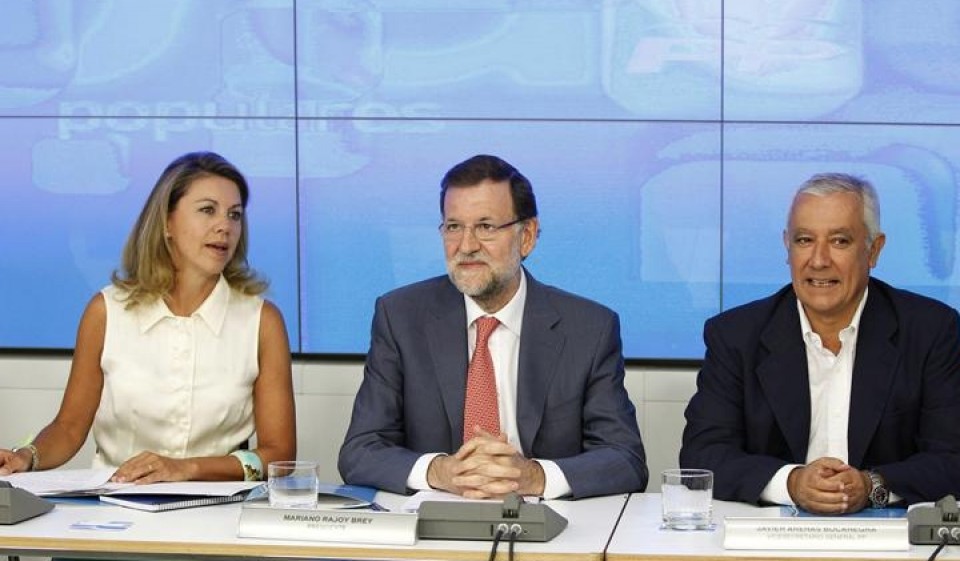 El presidente del Gobierno español, Mariano Rajoy, hoy.