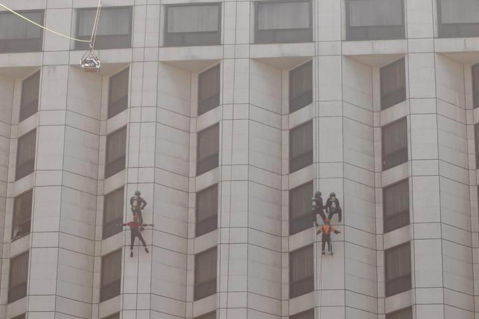 Eraso terrorista-simulazioa Seulen. Argazkia: EFE