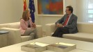 Mariano Rajoy presidenteak Moncloan hartu du Arantza Quiroga 