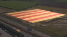 Imágenes aéreas de la cadena humana por la independencia