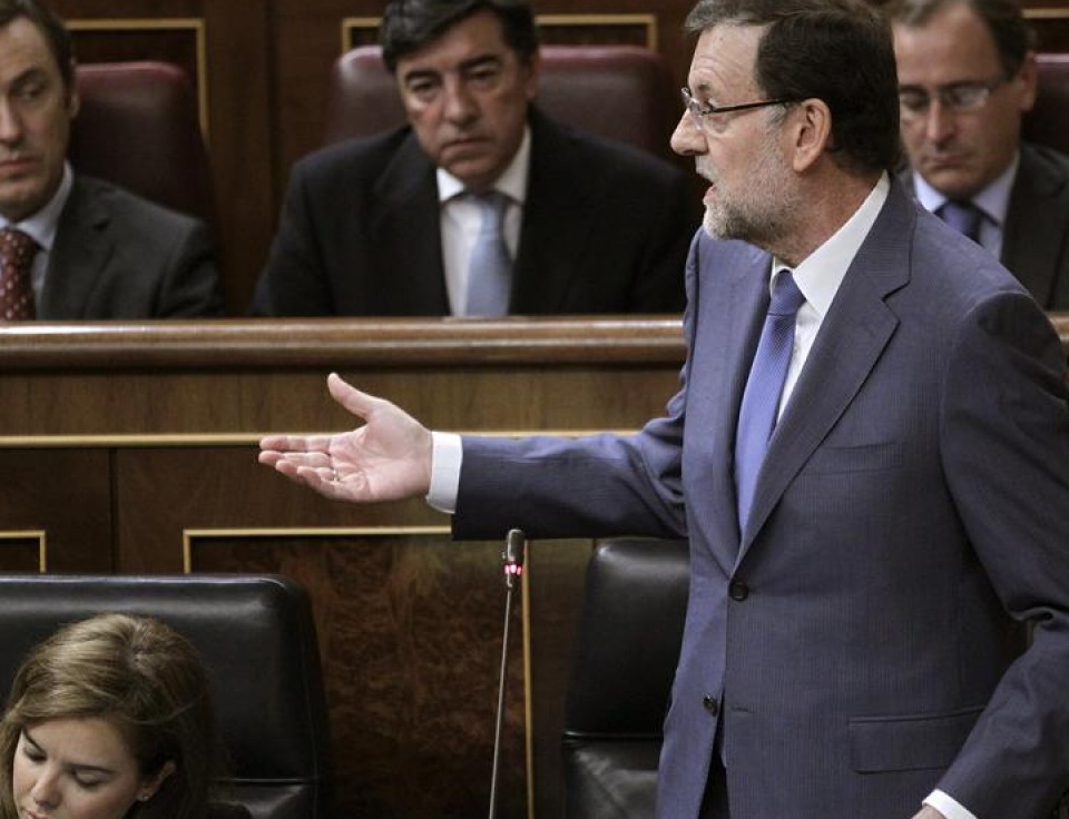 Mariano Rajoy en la sesión de control al Gobierno. Foto: EFE