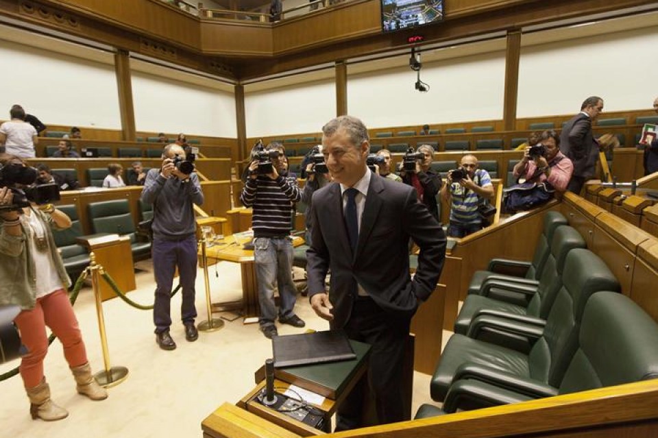 Iñigo Urkullu lehendakaria, Eusko Legebiltzarrean, politika orokorreko eztabaidan. (EFE)