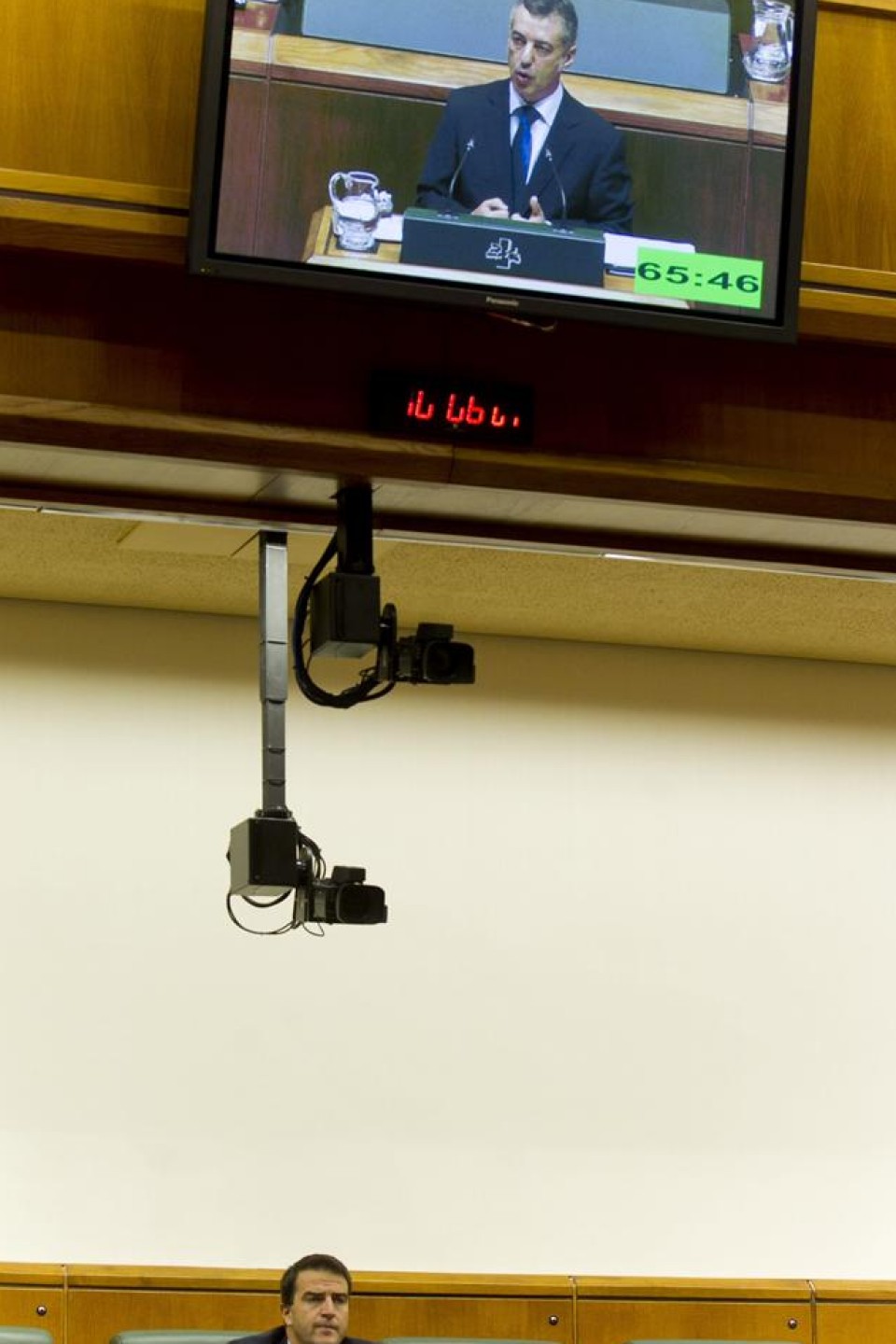 Iñigo Urkullu lehendakaria, Eusko Legebiltzarrean, politika orokorreko eztabaidan. (EFE)