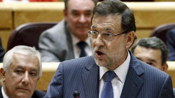 Mariano Rajoy, durante su intervención en el Senado