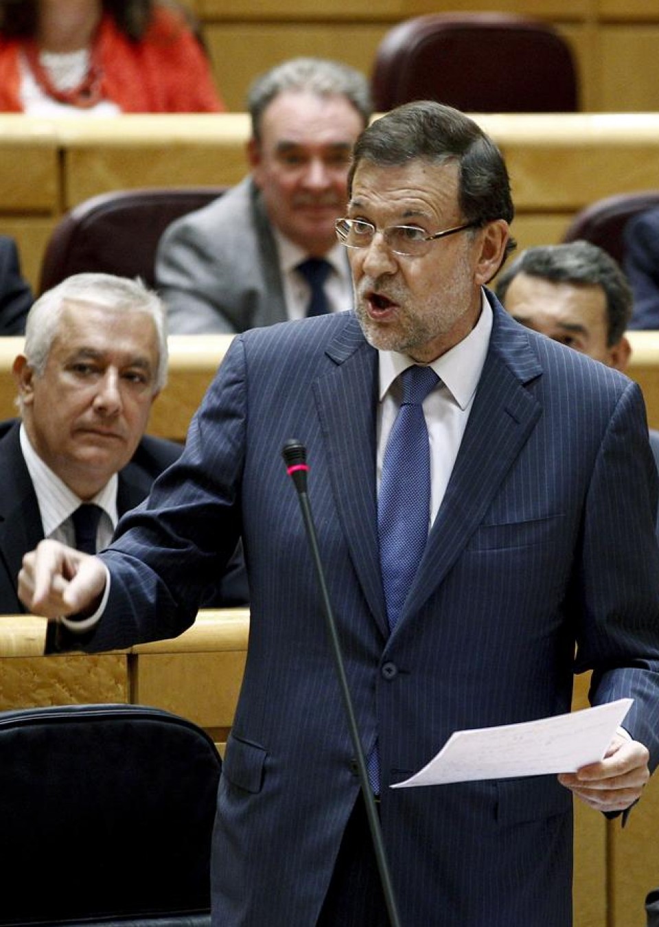 Mariano Rajoy, durante su intervención en el Senado