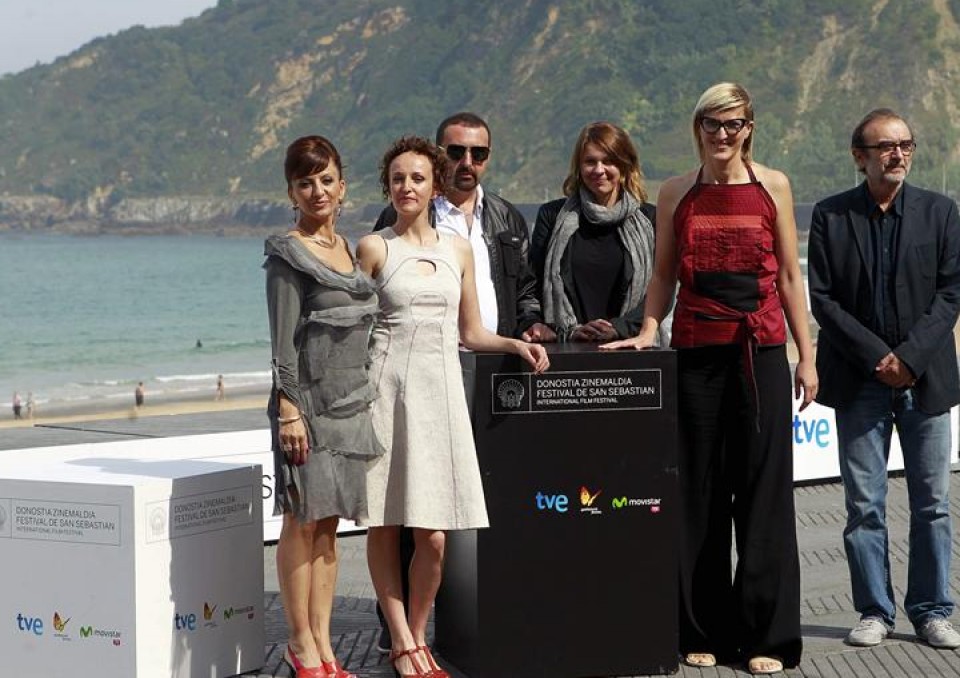 Jasmila Zbanic, la actriz Kym Vercoe y el productor Damir Ibrahimovic. EFE