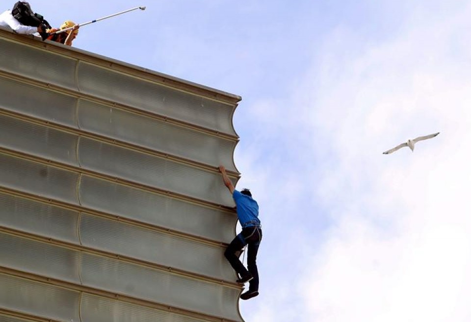 El escalador David Lama. Foto: EFE