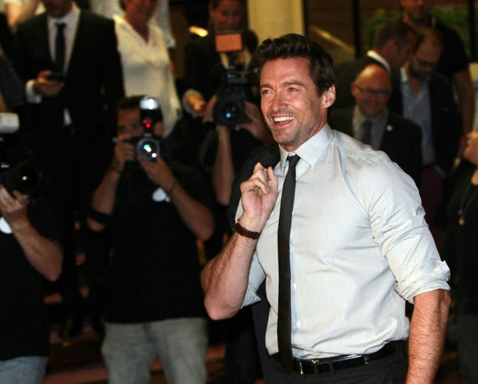 Hugh Jackman, a su llegada a Donostia. EFE