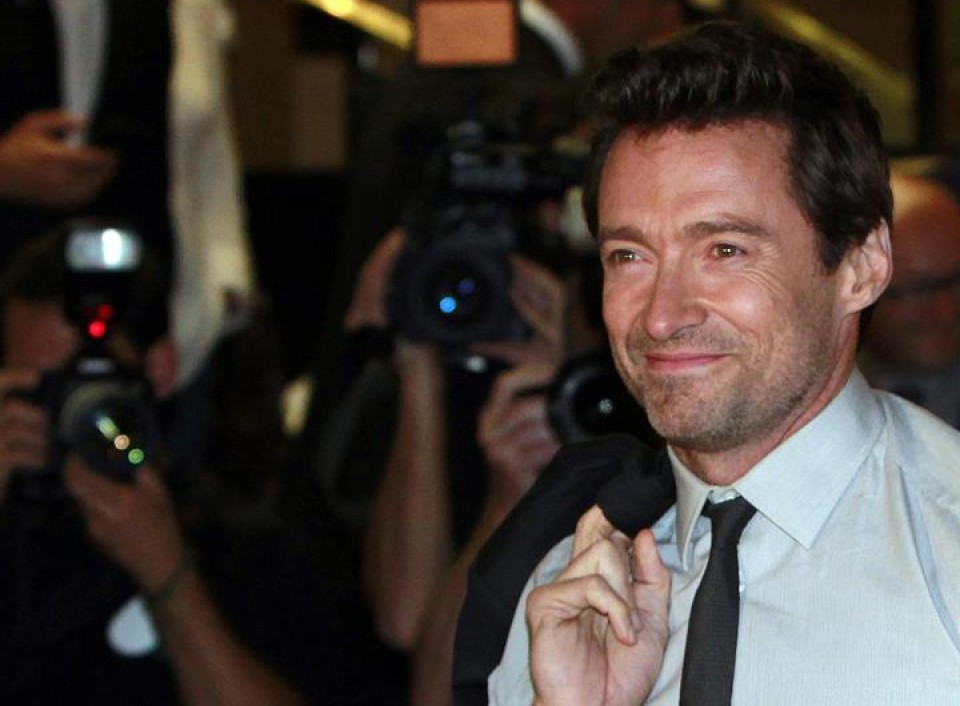 Hugh Jackman, a su llegada a Donostia. EFE